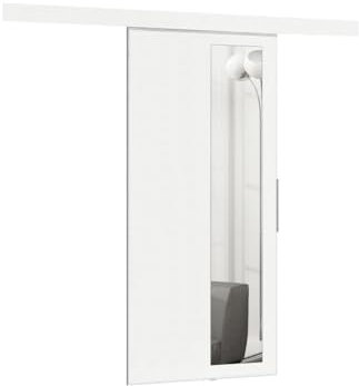 Mirjan24 Sistema di porte scorrevoli Multi III con chiusura automatica, set completo per porte scorrevoli divisorie porte interne (bianco/specchio, modello 80)