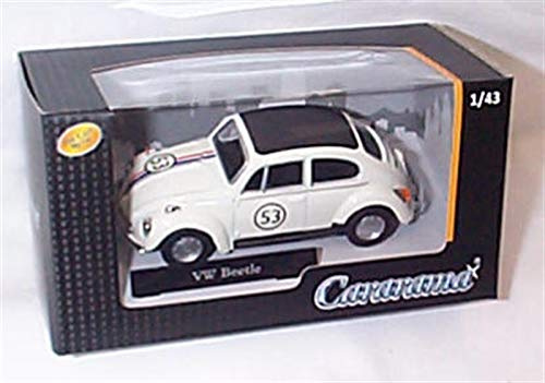 Corgi cararama white herbie no53 volkswagen beetle car 1.43 scale diecast model