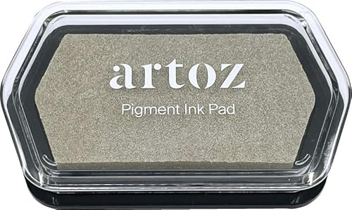 Artoz Stempelkissen in Champagner Metallic – 110 x 68 x 18 mm – metallische Stempelkissen-Farbe zum Stempeln auf Papier, Karten für Einladungen, Grüße oder zur Hochzeit