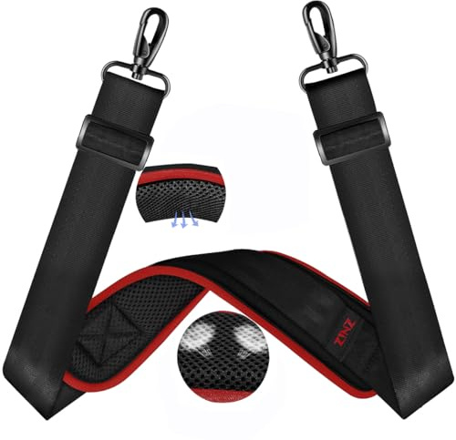 ZINZ 60 Universal Bag Strap with Ultra-thick Fixed Breathable Pad Adjustable Heavy-duty Shoulder Strap for Laptop bag Crossbody Luggage Gym Bag Camera Bag and more -B01K02