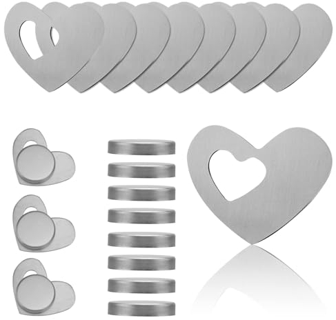 BRISKORE Tischdeckenbeschwerer Magnet, 8 Herz Schmetterling Extra schwer magnetische Tischtuchgewichte aus Edelstahl, magnetische Tischtuchklammer (Liebe)