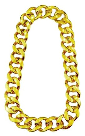 Sarini Guldhalsband för män – guldkedja halsband kraghalsband tjockt hiphop kedjehalsband – män kvinnor smyckesdekoration – mode uttalande stycke (70 cm)