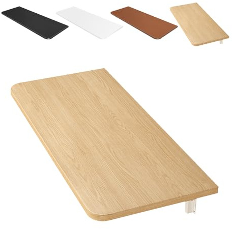 XUANYU Tables à Manger Pliable, Tables Suspendue Balcon, Table Cuisine Haute, Table Murale Pliante pour Console, Salon, Balcon, Vestiaire et Chambre à Coucher (Bois 60 * 30 * 1.6cm)