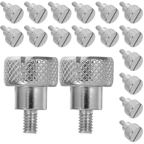 MUELODSIC 20 Viti a Testa Zigrinata per Piedino Premistoffa da 5 MM Vite per Macchine da Cucire Cambio Rapido Senza Attrezzi Parti di Riparazione Compatibili per Uso Domestico e