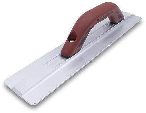 Alisador de mano Marshalltown con mango Durasoft de aluminio, herramientas para el hormigón y el suelo, tamaño: 394x79 mm
