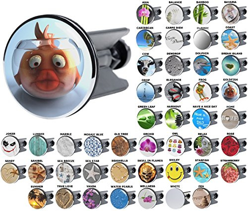Sanilo Wash Basin Plug, Wide Choice of Beautiful Sink Plugs, Easy to Insert into the Wash Basin (Goldfish)