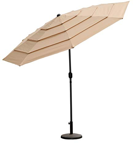 QUICK STAR Sonnenschirm Air Vent 300cm Sand mit Schutzhülle