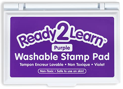 READY 2 LEARN Washable Stamp Pad | Purple | Non-Toxic | Fade Resistant | Decorate Scrapbooks, Posters and Cards