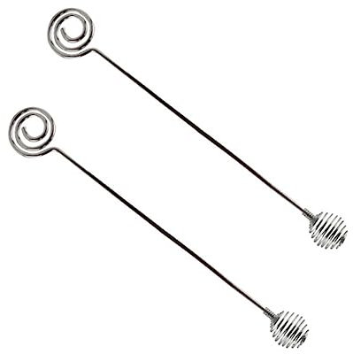 BESTonZON 2pezzi Agitatore Spirale in Acciaio Resistente alla Corrosione con Manico Lungo Strumento Pratico per Saloni di Bellezza e Parrucchieri