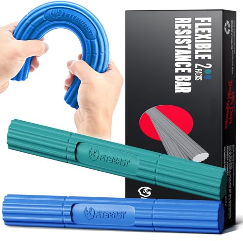 FitBeast Flex Therapy terapistång – perfekt för att lindra smärta från seninflammation och förbättra greppstyrkan, träningsmotstånd för golfare, armbåge, seninflammation, stång