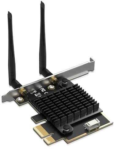 NICGIGA WiFi 7 PCIe Wireless-Karte Intel BE200 NGW, Bluetooth 5.4, 5800 Mbit/s, unterstützt Windows 10/11 (64 Bit), ideal für WiFi7/WiFi6E/WiFi6/WiFi5 Router und Wireless AP