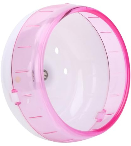 Ultra Quiet Hamster Running Wheel for Small Pets - Pink Gerbil Exercise Toy for Syrian Hamsters, Quiet Fitness Exercise Equipment for Your Pet (Pink)
