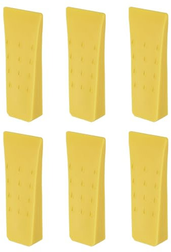 QUARKZMAN Cunei da Abbattimento in Plastica 6pz Cuneo Anteriore ABS 152 mm Cuneo Spaccalegna per Legna Cunei per Alberi Legno Accessori Forestali Foresta, Giallo