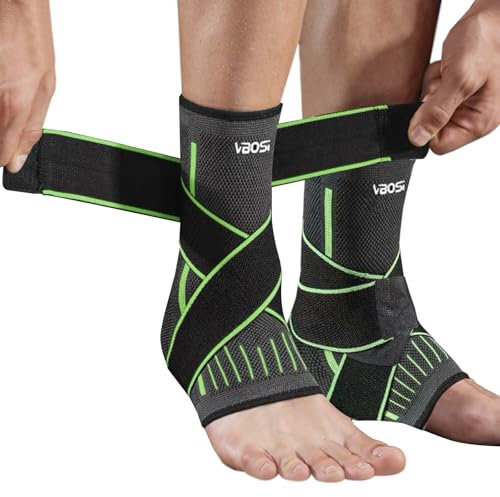 Dalephoric 2 Pezzi Cavigliera Sportiva per Distorsione, Cavigliera Ortopedica Regolabile, Cavigliera per Stabilizzare, Tutore Caviglia, per Uomo e Donna, per Fascite Plantare, Entrambi i Piedi