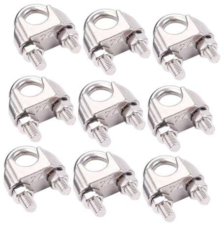 KONTONTY 10piezas Abrazadera De Cable Inoxidable Diseño Alta Capacidad De Sujeción Duradera