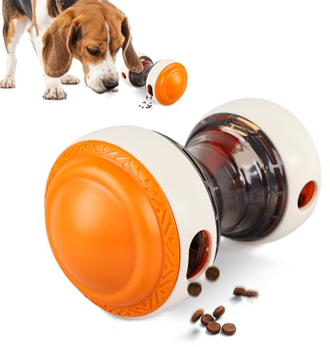 ALL FOR PAWS Dog Toy Treat Dispenser, Adjustable Treat Dispenser Ball Pet Slower Feeder Interactive Chase Toys for for Small/Medium/Large Breed Dogs