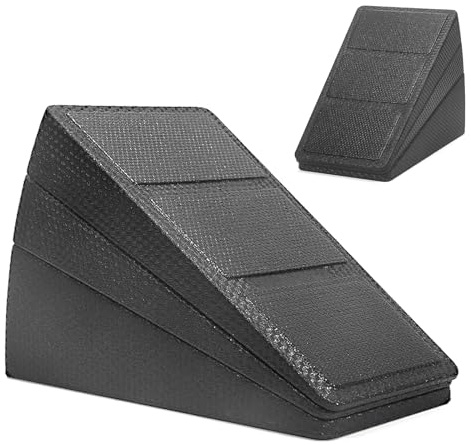 ARJDXDP 3Pcs Slant Board Squat Wedge Blocks, Adjustable Angles Calf Stretcher Foam Wedge Block for Exercise, Squat, Ankle Mobility