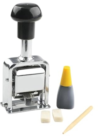 Colcolo Auto Number Stamp Automatic Jump Numberer Self Inking Stamps Print Kits 6 Digits Automatic Numbering Machine for Date Numbers
