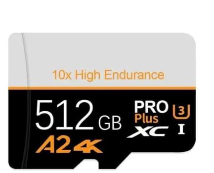 Tarjeta de Memoria Micro SD TF Gran Capacidad y Alta Velocidad – Almacenamiento Externo Portátil Compatible con Smartphones, Cámaras, Drones y Dash CAM - No Switch (512, GB)