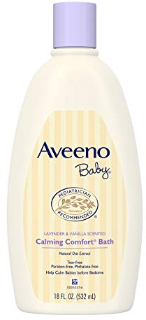 Aveeno Baby Calming Comfort Bath, lavendel och vanilj – bad/duschgel för bebisar lavendel/vanilj 532 ml från USA