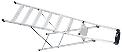 For Demand lbsb665 Scala di forbici con vassoio, 7 gradini, 2.1 m altezza