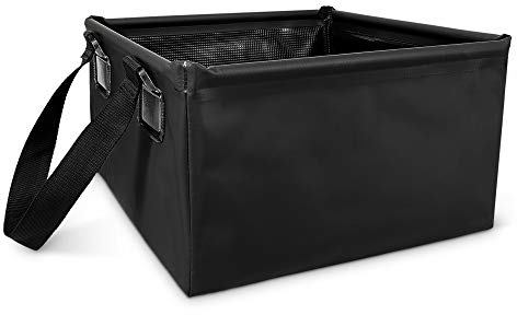 Navaris Falteimer für Garten und Outdoor - Camping Schüssel faltbar - Wasserbehälter Spülschüssel Waschschüssel Mülleimer - Schwarz