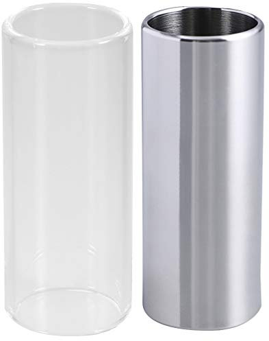2 Pièces Slide De Guitare Goulot D'étranglement Tube De Doigt De Guitare Bague Coulissante De Guitare Slide Débutant Guitare Slide De Guitare Électrique Un Verre Composant