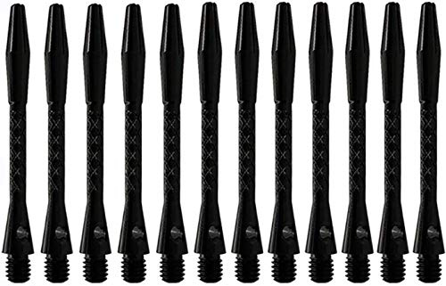 POFET 12 Stück Schäfte Dartschäfte, Dart Ersatz Schwarze, Schraubengewinde Kunststoff Dartpfeile, Schwarze Dartzubehör, Schwarz Dartschaft mit Standard-Gewinde