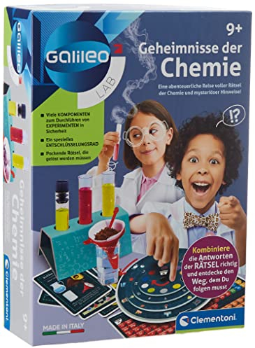 Clementoni Galileo Lab Geheimnisse der Chemie - abenteuerliches Labor Set mit magischen Hinweisen - spielerische Einführung in die Chemie & Wissenschaft für Kinder ab 9 Jahren 59214