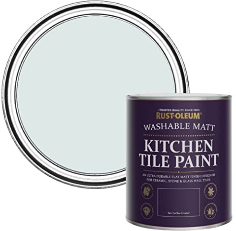 Rust-Oleum Blue water resistant Kitchen Tile Paint in Matt Finish - Marcella 750ml