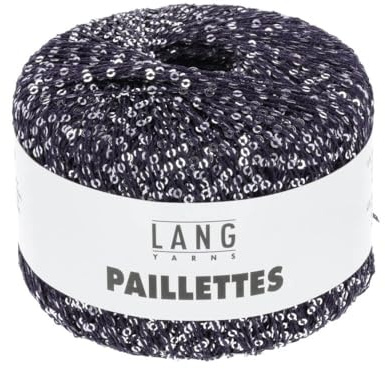 Lang Yarns paljett 39.0035 – marin/silver