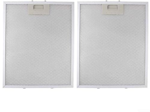 Filtre à Graisse Métallique, Filtre Hotte Aspirante, Lot de 2 filtres à graisse en métal pour hotte aspirante, Anti-Graisse, Lavable, en Maille, Accessoire Hotte Aspirante pour Hottes - 350x240x9 mm