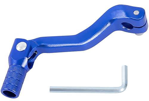 Tunejoy Leva del Cambio Pieghevole per Moto in Alluminio Universale per 50cc 70cc 90cc 110cc 125cc Scooter Pit Bike Dirt Bike Ciclomotore Blu 119x52mm