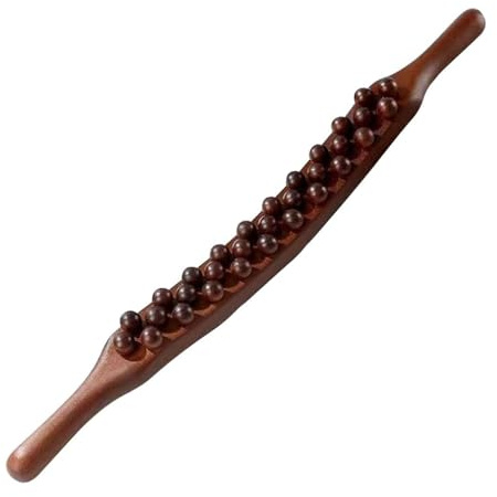Nzkeuf Gua Sha Bâton, Gua Sha Outil de Thérapie pour Massage Cellulite, Muscle Relaxation Outil pour Nuque, Dos, Abdomen, Jambes, Bras Cuisse Massage (37 Perles)