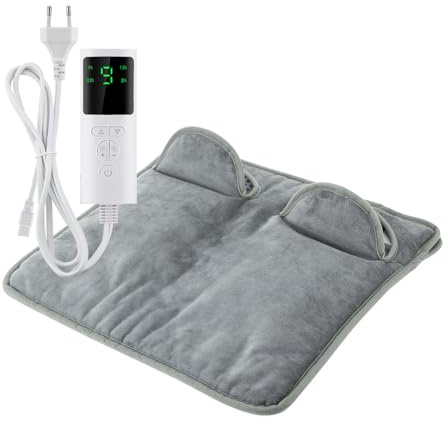 Electric Heated Cozy Fleece Foot Warmers Adjustable 9 Heat Levels Winter Home Office Dorm Foot Heater Boots Shoes Socks Foldable Partable Electric Heating Pad Heat Therapy Feet Warmer