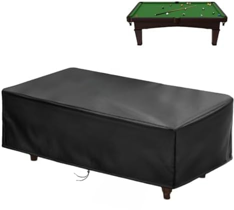 VRTYVEYBB Funda para mesa de billar de 8 pies, tela Oxford 600D impermeable con hebillas resistentes al viento y cordón para uso en exteriores e interiores
