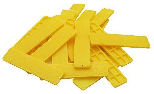 SILISTO Lot de 1000 cales de vitrage en plastique 100 x 34 x 4 mm – Les entretoises en plastique conviennent comme : cales de roue, entretoises, plaquettes de compensation, cales de verre ou cales de