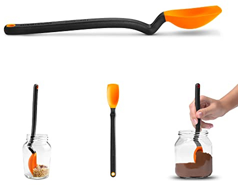 Dreamfarm Mini Supoon - Silicone Pro-Grade Non-Stick Jar Scraping Spoon Mini Orange
