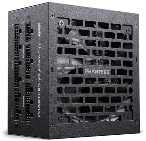 Phanteks AMP GH 850W PC-Netzteil Schwarz, 850 Watt ATX-Netzteil, PCIe 5.1, ATX 3.1 PSU | 80 PLUS Gold, alle Kabel abnehmbar, leise