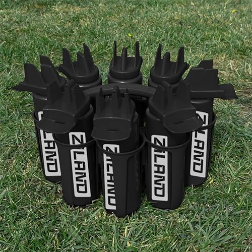 Ziland Hybrid Water Bottle Set • 8 x 1 Litre Easy Squeeze Bottles and 1 x Carrier • Perfect for Sports Teams • Hygienic as there is no mouth contact with the nozzle