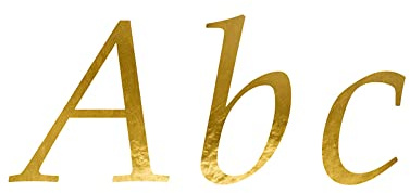 PartyDeco Lot de 5 hojas de pegatinas de letras con 143 letras y 25 caracteres - Pegatinas para escribir, manualidades y decorar - Dorado