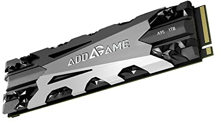 Addlink A95 1TB M.2 SSD Speichererweiterung für PS5-Konsolen mit Heatsink, und Schreibgeschwindigkeiten bis zu 7.200 MB/s, perfekte Gaming-Performance - 2280 PCIe NVMe Gen4X4 3D TLC mit DRAM