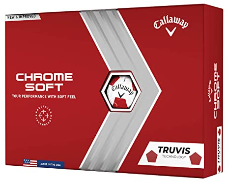 Callaway Chrome Soft Truvis Golf Balls, Unisex-Adult, Rojo, XL