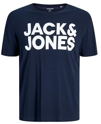 JACK & JONES Jjecorp Logo camiseta Ss Oneck Pls Camiseta, Armada, 7XL Grande para Hombre