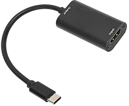 ciciglow Tarjeta de Captura de Video HD, Tarjeta de Captura de Grabadora de Video 4K 1080P Tarjeta de Grabación de Interfaz Multimedia Plug and Play para Transmisión en Vivo de Juegos(Tipo-C)