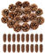 Anstore Lot de 36 Pommes de pin - 4-6 cm et 6-8 cm - Pommes Naturelles - Couleur Primaire - Pommes de pin de Noël - Décoration de Noël - Décoration de l'Avent - Décoration Suspendue