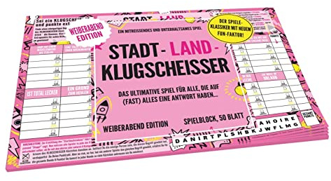 Kylskapspoesi AB Spielblock Stadt-Land-Klugscheisser – Weiberabend Edition