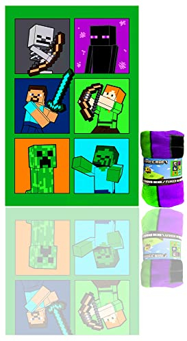 Minecraft Kinderdecke, offizielles Lizenzprodukt, 150 x 100 cm