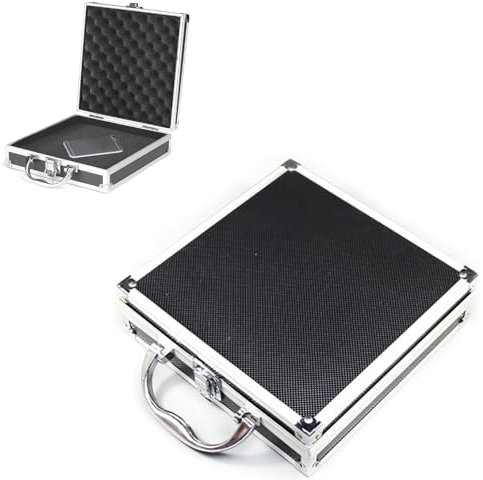 Aluminium Frame Tool Case with Padded Foam Travel Case(M 21.5x21.5x6.5cm)