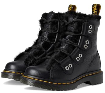 Dr. Martens 31876001 1460 Lace to Toe Fur Lined Nappa Leather Lace Up Boots Damen BLACK EU 38